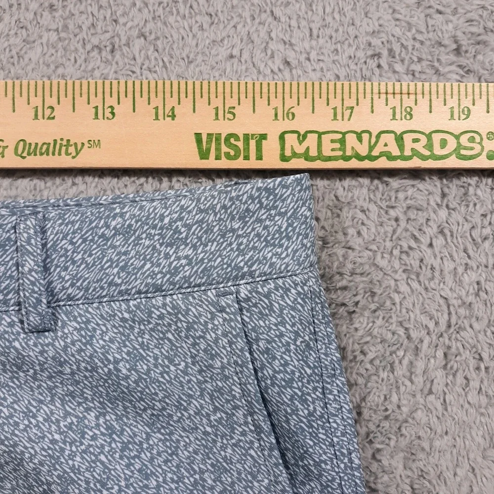 Dunning Shorts Mens Size 32 x 9 Blue Chino Performance Flat Front Golf